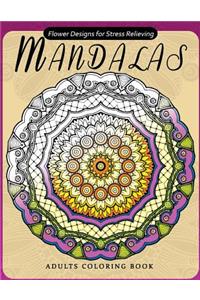Flower Mandala Adults Coloring Books: Oriental Design for Grown-ups