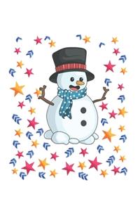 Christmas Snowman Stars Notebook
