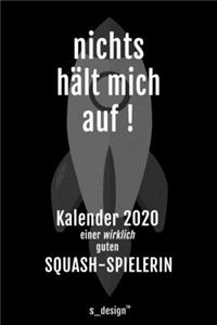 Kalender 2020 für Squash Spieler / Squash-Spielerin