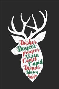 Dasher Dancer Prancer Vixen Comet Cupid Donner Blitzen Rudolph