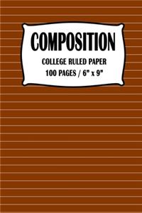 Composition College Ruled Paper Notebook