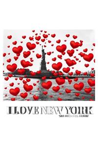 I love New York statue of liberty Valentine's edition red hearts creative blank journal