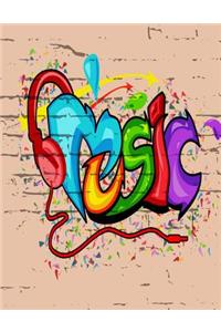 Blank Music Sheet Notebook - 200 Pages