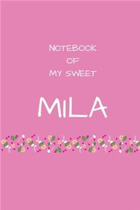 Notebook of my sweet Mila
