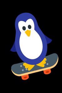 Penguin Skateboarding Notebook Journal 120 College Ruled Pages 6 X 9