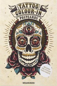 Tattoo Colour-In Postcards