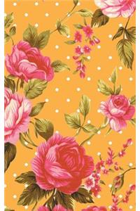 Vintage Rose Pastel Orange Polka Dot Notebook