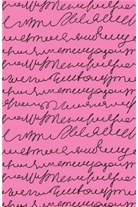 Journal Notebook Scribbly Writing Black and Pink