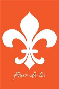 fleur-de-lis - Orange Blank Notebook