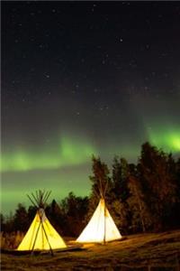 Camping in Tents under the Northern Lights