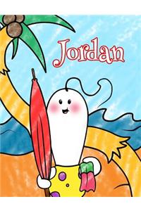 Jordan: Personalized Children's Coloring Book, Ima Gonna Color My Day at the Beach