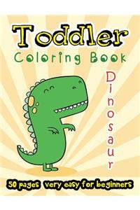 Dinosaur Toddler Coloring Book 50 Pages very easy for beginners