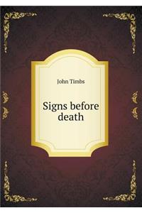 Signs Before Death