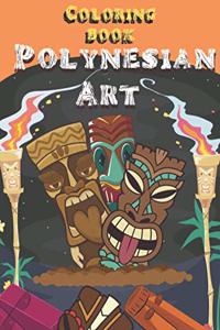 Polynesian Art Coloring book: Tiki masks For Kids Easy easy peasy coloring