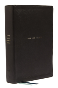 Net, Love God Greatly Bible, Genuine Leather, Black, Comfort Print