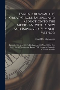 Tables for Azimuths, Great-Circle Sailing, and Reduction to the Meridian, With a New and Improved 