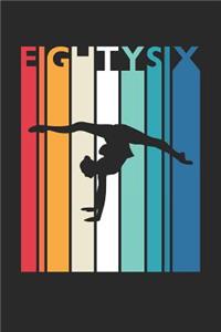 Gymnastics Notebook for 86 Year Old Women and Men - Vintage Gymnastics Journal - 86th Birthday Gift for Gymnast Diary