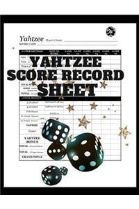 Yahtzee Score Record Sheet