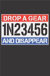 Notebook for car auto mechanic tuner and racer drop a gear