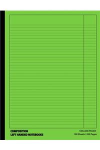 Composition Left Handed Notebooks