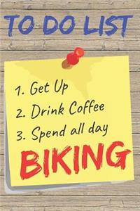 To Do List Biking Blank Lined Journal Notebook