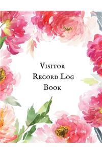 Visitor Record Log Book