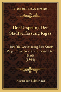 Ursprung Der Stadtverfassung Rigas