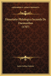 Dissertatio Philologica Secunda De Daemonibus (1707)