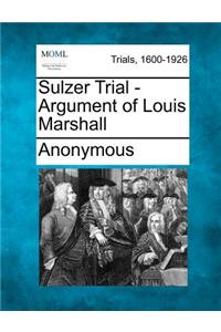 Sulzer Trial - Argument of Louis Marshall