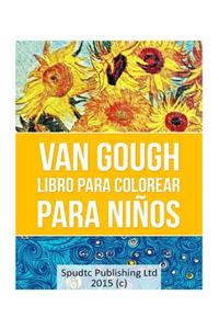 Van Gough libro Para Colorear para niños