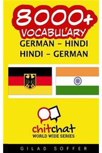 8000+ German - Hindi Hindi - German Vocabulary