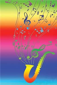 Saxophone Rainbow Notebook