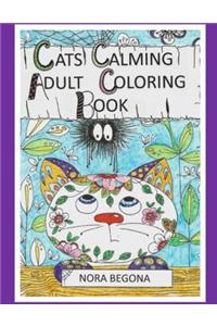 Cats Calming Adult Coloring Book