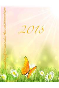 2018 Beautiful Butterfly 18 Month Academic Planner with Motivational Quotes