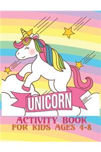 Unicorn Activity Book For Kids Ages 4-8