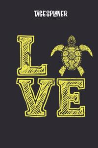 Tagesplaner mit Schildkröte Liebe als Mandala