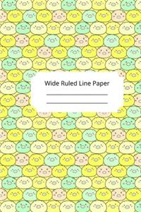 Cute Baby Pig Theme Wide Ruled Line Paper