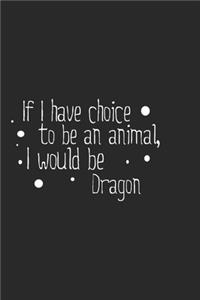 If I have choice to be an animal, I would be Dragon