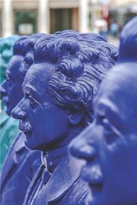 Blue Statues of Albert Einstein - Blank Lined Notebook