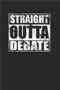 Straight Outta Debate 120 Page Notebook Lined Journal