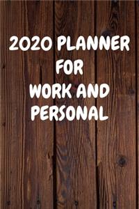 2020 Planner for Work And Personal: Cool Wood Themed Daily Weekly Monthly 2020 - 2021 Planner / Organizer / Diary - Christmas Gift