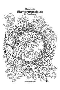 Malbuch mit Blumenmandalas für Erwachsene
