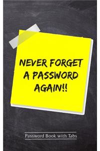 Password Book with Tabs