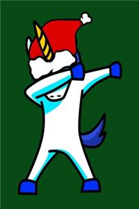 Dabbing Unicorn Santa Hat Dab