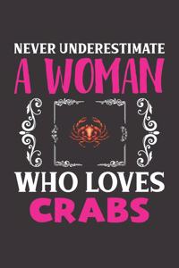 Never Underestimate A Woman Who Loves Crabs