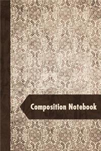 Composition Notebook: Small lined Notebook for Journalling and School with Rustic Antique Paper Cover