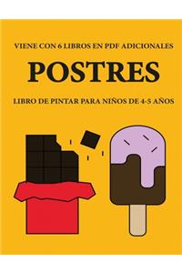 Libro de pintar para niños de 4-5 años. (Postres)