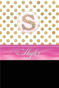 Skyler: Personalized Lined Journal Diary Notebook 150 Pages, 6 X 9 (15.24 X 22.86 CM), Durable Soft Cover