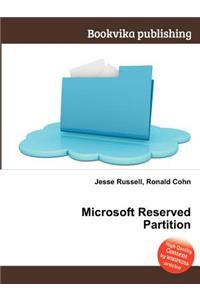 Microsoft Reserved Partition