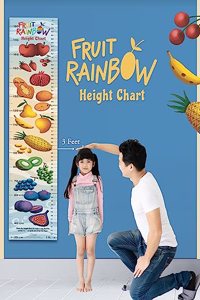 Fruit Rainbow Height Chart: Growth Chart With Measuring Ruler and Stick-on Tape